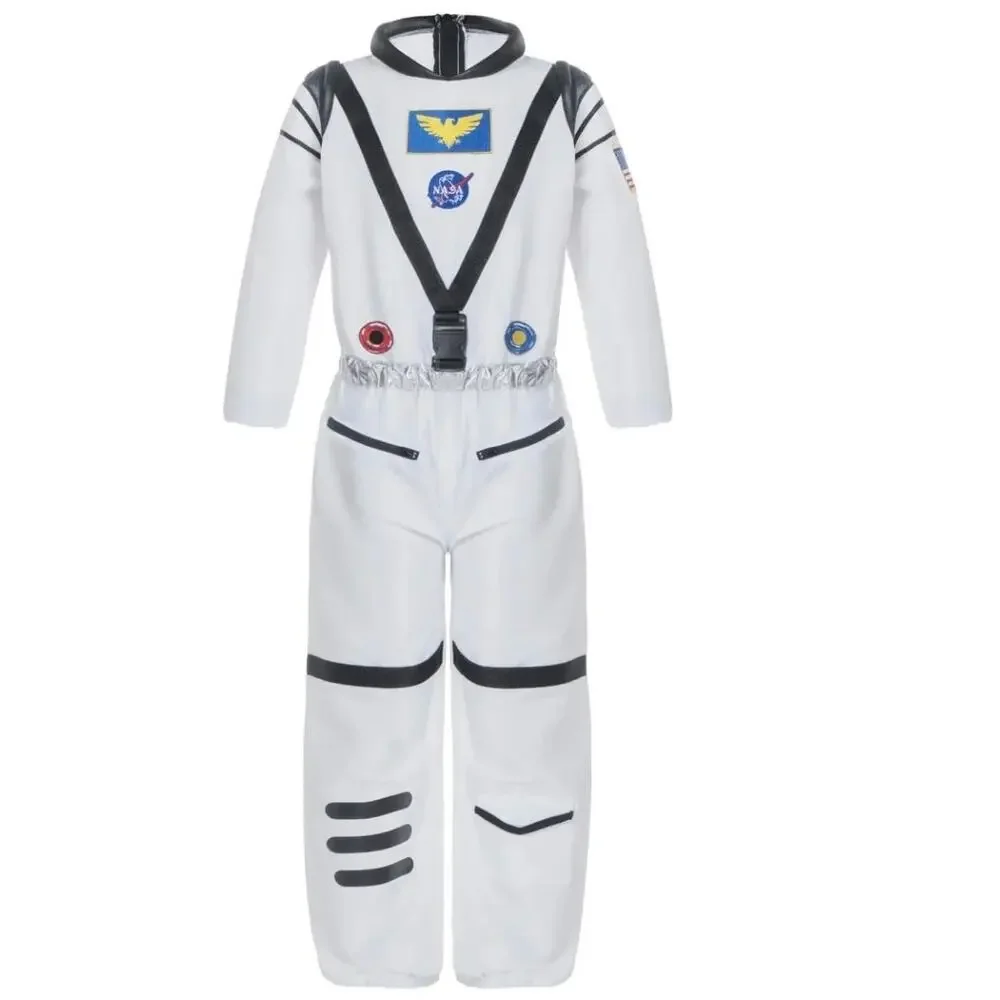 Spooktacular Creations Astronaut Costume Jumpsuit White Space Suit 3T (3-4 Yrs)